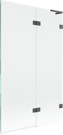 Mexen Lunar L параван за вана 2-крилен десен 110 x 150 см, прозрачен, матов сив - 897L-110-100-66-00-P