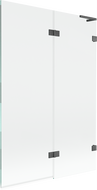 Mexen Lunar L параван за вана с две крила, десен 120 x 150 см, прозрачен, gun gray матов - 897L-120-100-66-00-P