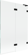 Mexen Lunar L параван за вана 2-крилен десен 120 x 150 см, прозрачен, черен - 897L-120-100-70-00-P