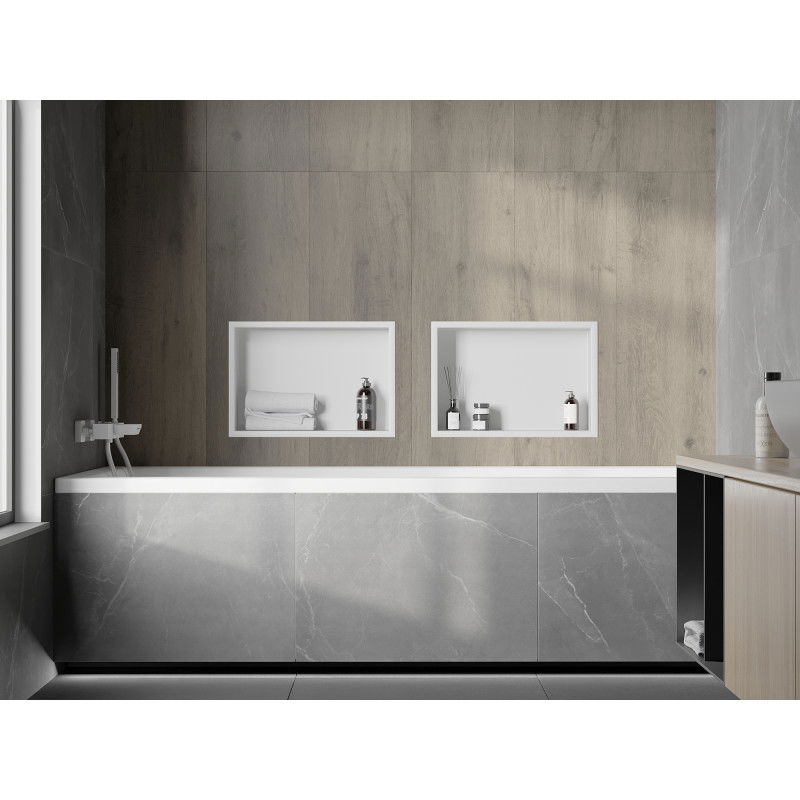 Mexen X-Wall-R нишова полица с фланец 45 x 30 см, бяла - 1920453010