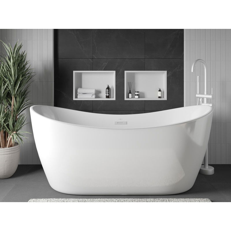 Mexen X-Wall-R нишова полица с фланец 45 x 30 см, бяла - 1920453010