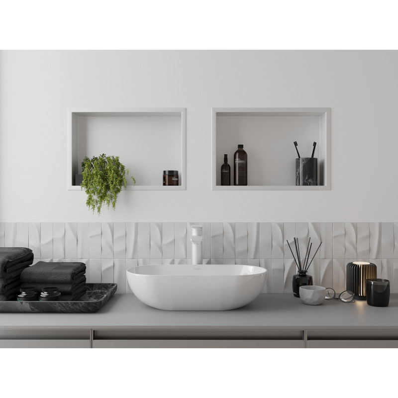 Mexen X-Wall-R рафт ниша с фланец 45 x 30 см, бял - 1920453010