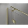 Mexen Mist H T лява отваряема душ кабина 95 x 80 см, прозрачна, златиста матирана - 8A5T-095-080-55-00-L
