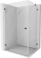 Mexen Lunar-B душкабина с лява врата 80 x 80 см, прозрачна, матово сиво - 832-080-080-66-00-L