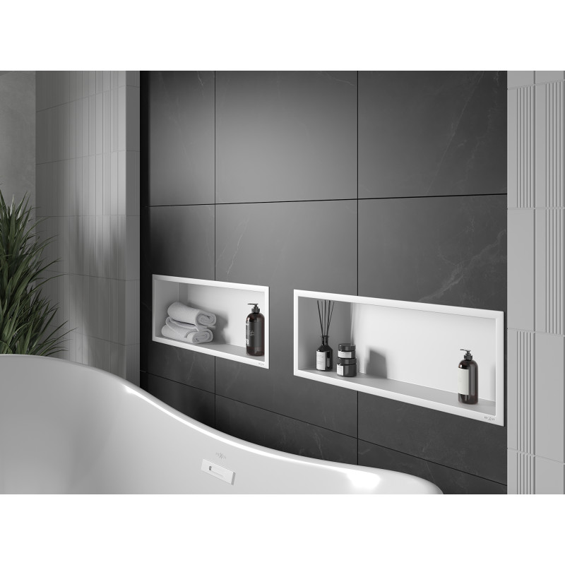 Mexen X-Wall-R нишева рафт с фланец 60 x 20 см, бяла - 1920602010