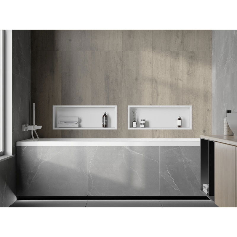 Mexen X-Wall-R вградена полица с фланец 60 x 20 см, бяла - 1920602010