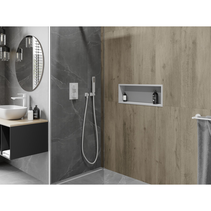 Mexen X-Wall-R нишева рафт с фланец 60 x 20 см, бяла - 1920602010