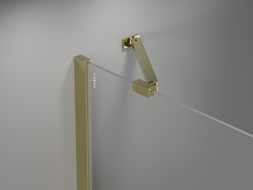 Mexen Mist H Duo душ кабина с отварящи се врати 100 x 70 см, прозрачна, златна - 8A5-100L-070P-50-00