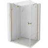 Mexen Mist H Duo душ кабина с отварящи се врати 100 x 70 см, прозрачна, златна - 8A5-100L-070P-50-00