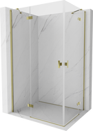 Mexen Mist H Duo душ кабина с отварящи се врати 100 x 70 см, прозрачна, златна - 8A5-100L-070P-50-00