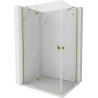 Mexen Mist H Duo отваряема душ кабина 120 x 80 см, прозрачно, златно - 8A5-120L-080P-50-00