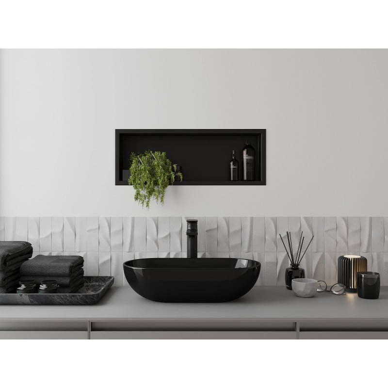 Mexen X-Wall-R стенен рафт с борд 60 x 20 cm, черен - 1970602010