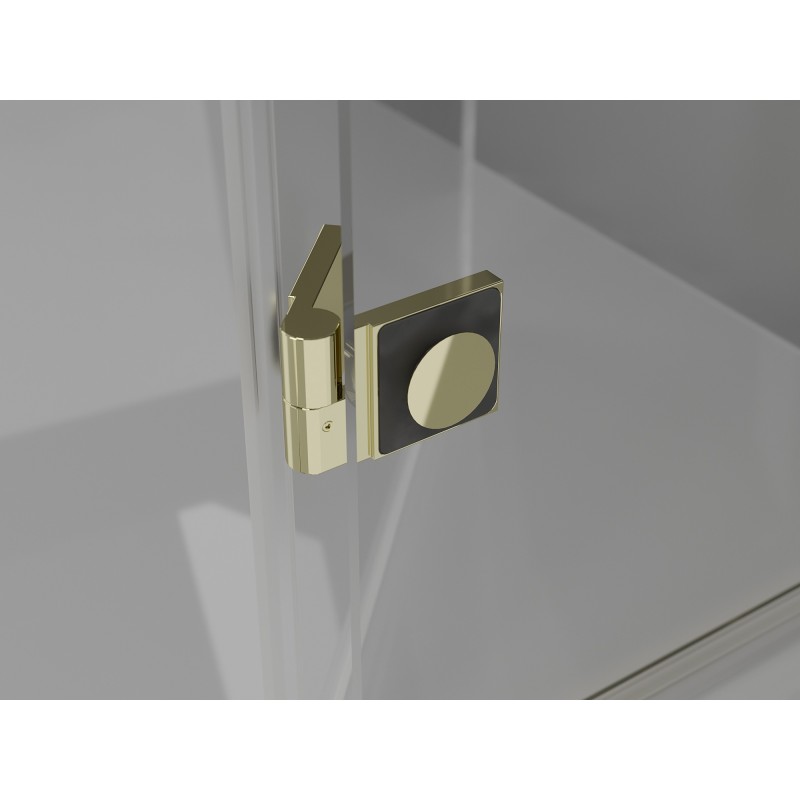 Mexen Mist-H Duo лява отваряема душ кабина 120 x 85 см, прозрачна, златна - 8A5-120L-085P-50-00