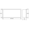Mexen X-Wall-R стенна полка с ръб 60 x 20 см, инокс - 1910602010