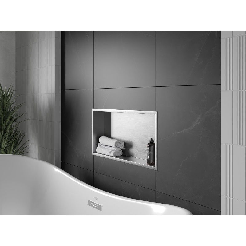 Mexen X-Wall-R ниша рафт с кант 60 x 30 cm, inox - 1910603010