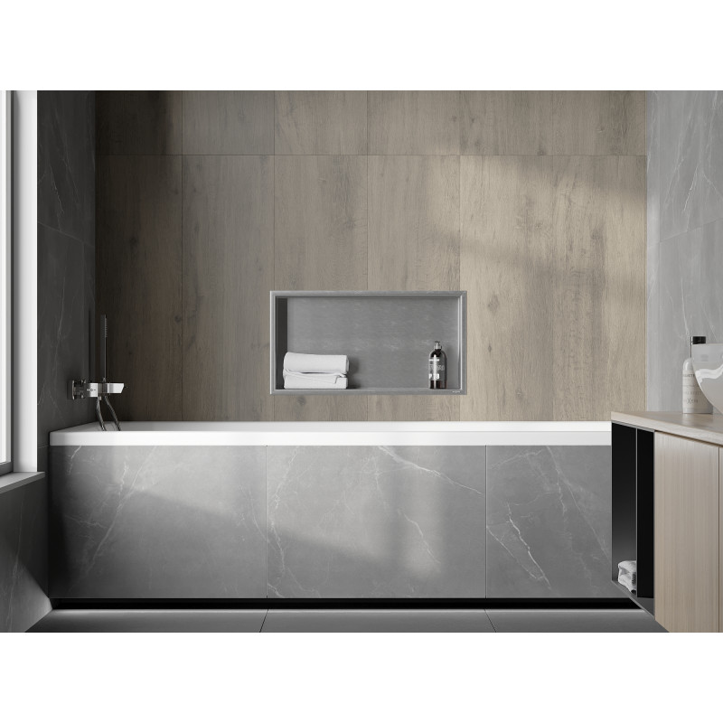 Mexen X-Wall-R нишева полица с фланец 60 x 30 cm, инокс - 1910603010