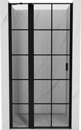 Mexen Mist лява врата за душ 105 см, черна мрежа, черна - 8A4-105-000-70-77-L