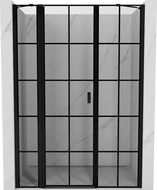 Mexen Mist лява врата за душ кабина 120 см, черна решетка, черна - 8A4-120-001-70-77-L