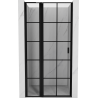Mexen Mist L лява врата за душ 90 см, черна решетка, черна - 8A4L-090-000-70-77-L