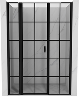 Mexen Mist L врати за душ кабина, откриваеми наляво 135 см, черни решетки, черни - 8A4L-135-001-70-77-L