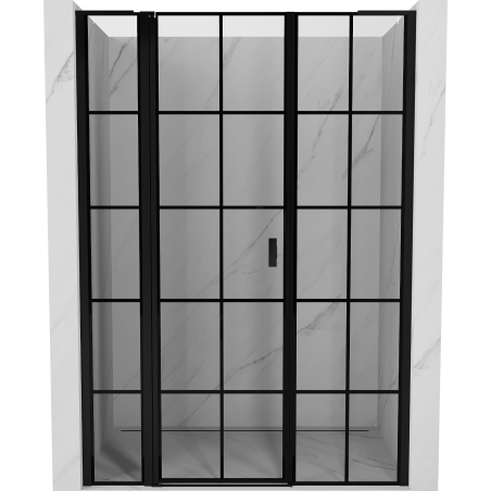 Mexen Mist L лява врата за душ 160 см, черна решетка, черна - 8A4L-160-001-70-77-L