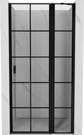 Mexen Mist душ кабина с врати, дясна 120 cm, черна решетка, черно - 8A4-120-000-70-77-P