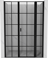 Mexen Mist L десни душ врати с отваряне 160 см, черна решетка, черно - 8A4L-160-001-70-77-P