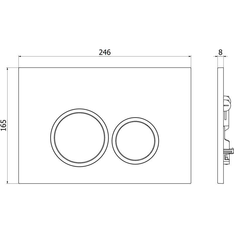 Mexen Tex 01 бутон за изплакване, златен - 6101-06