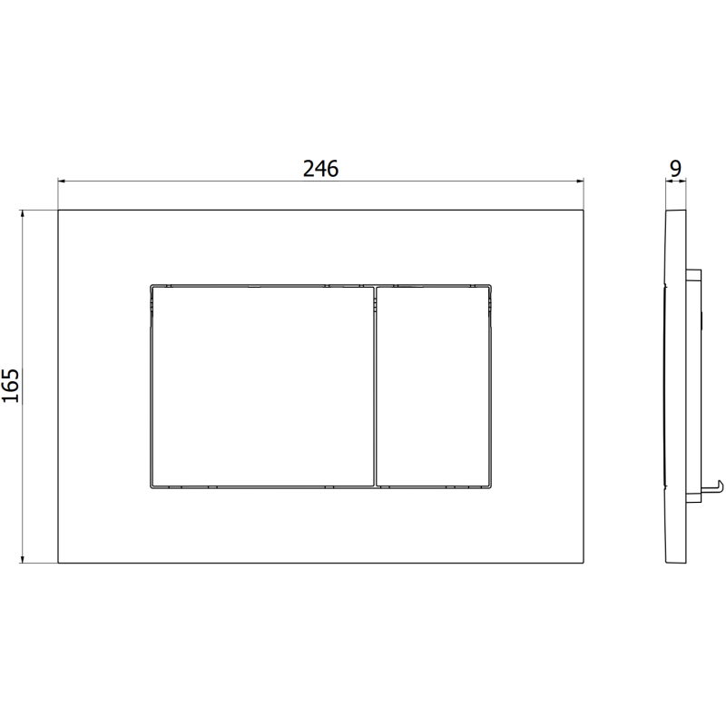 Mexen Tex 02 бутон за източване, черен матов - 6102-02