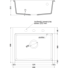 Mexen Elix мивка от гранит 1-камерна 600 x 500 mm, сива, сифон златен - 6525601005-71-G