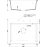 Mexen Elix мивка от гранит с една камера 600 x 500 mm, черен/сребрист металик, сифон златен - 6525601005-73-G