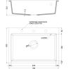 Mexen Elix градинен мивка от гранит 1-камерна 700 x 500 mm, черно/златен металик, сифон хром - 6526701005-75