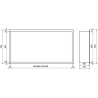 Mexen X-Wall-R вградена полица с фланец 60 x 30 см, черна - 1970603010