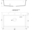 Mexen Elix гранитна мивка с 1 корито 800 x 500 mm, бяла, със сифон хром - 6527801005-20