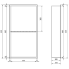 Mexen X-Wall-R вградена рафт с фланец и рафт 60 x 30 см, инокс - 1910603010S