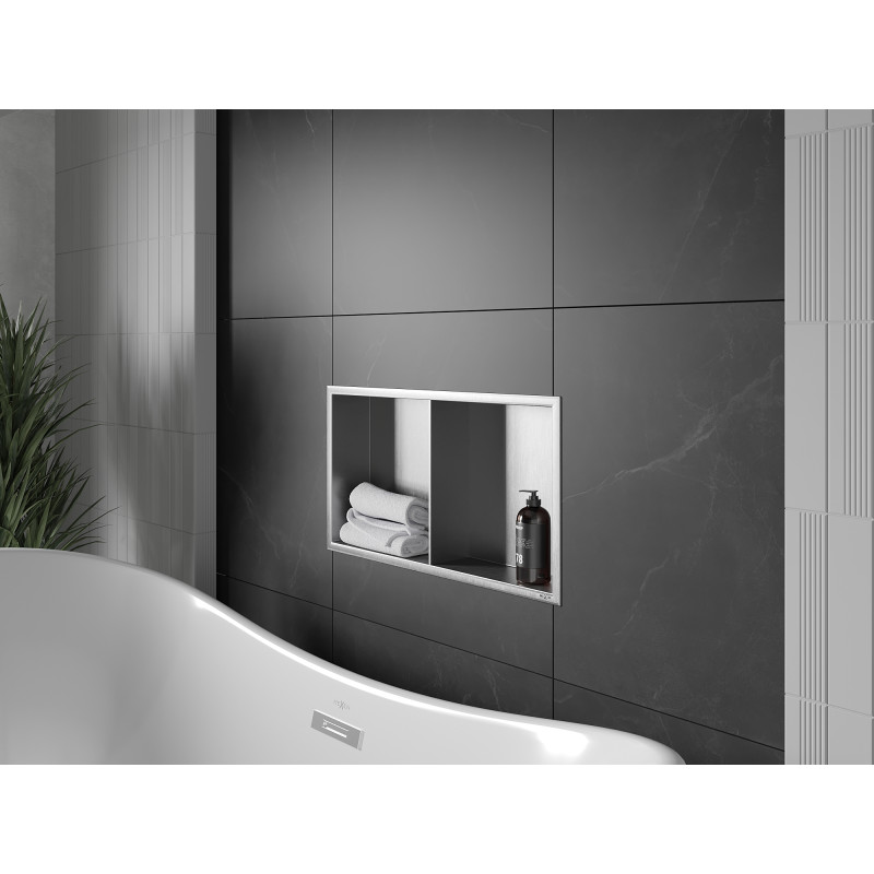 Mexen X-Wall-R вградена рафт с фланец и рафт 60 x 30 см, инокс - 1910603010S