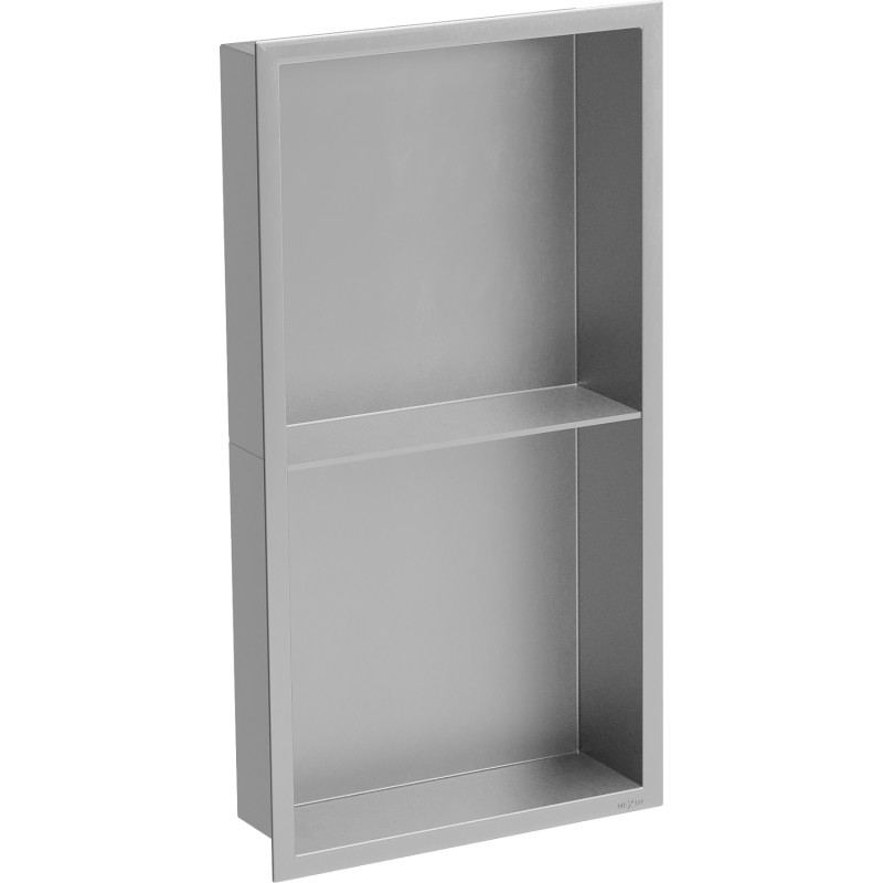 Mexen X-Wall-R вградена лавица с яка и полица 60 x 30 см, инокс - 1910603010S