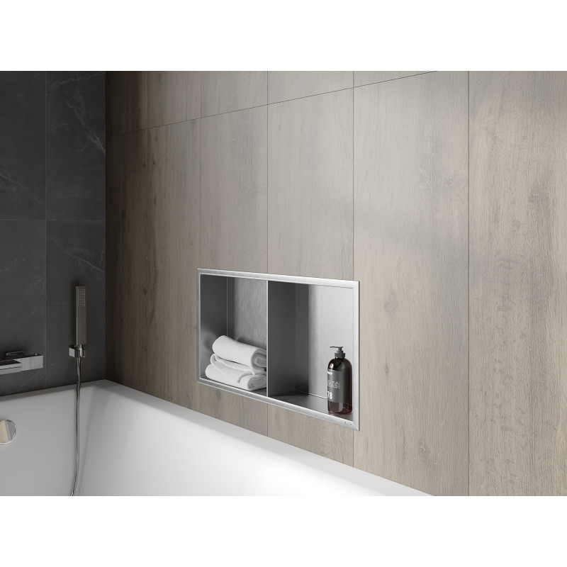 Mexen X-Wall-R вградена рафт с фланец и рафт 60 x 30 см, инокс - 1910603010S