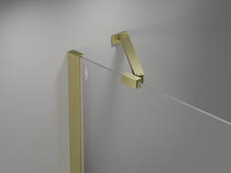 Mexen Mist H Duo душ кабина с люлеещи се врати 105 x 70 см, прозрачна, златно четкосана - 8A5-105L-070P-55-00