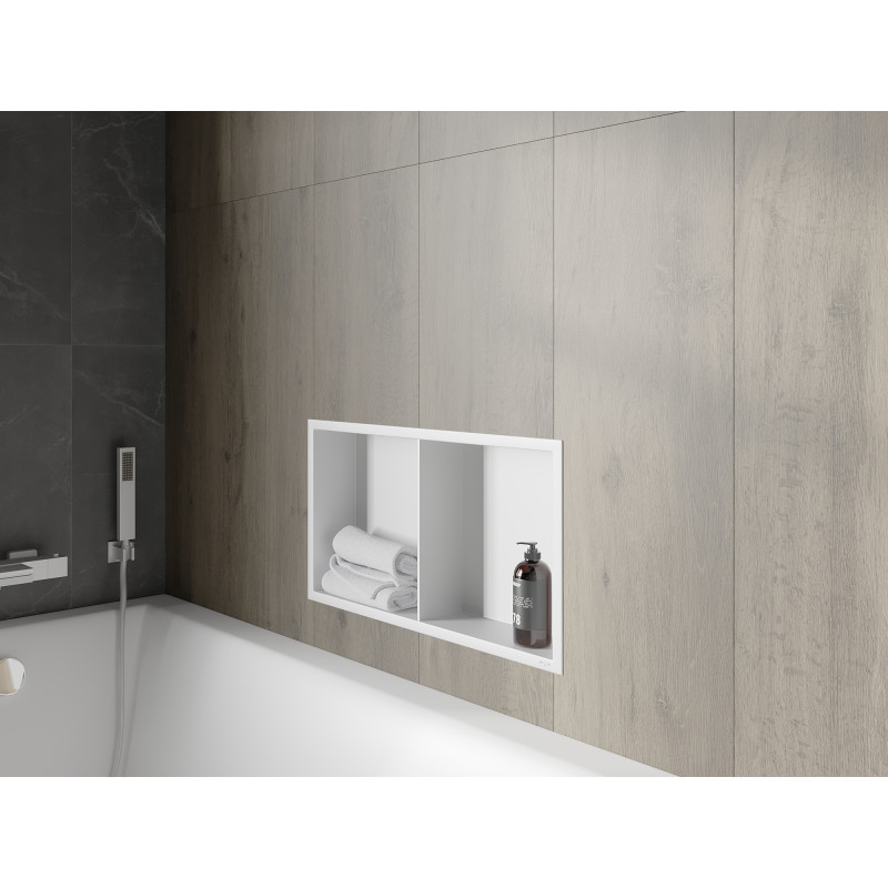 Mexen X-Wall-R нишева лавица с фланец и лавица 60 x 30 см, бяла - 1920603010S