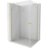 Mexen Mist H Duo врата за душ 120 x 75 см, прозрачни, златисто матирано - 8A5-120L-075P-55-00