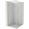 Mexen Mist H Duo отваряща се душ кабина 115 x 115 см, прозрачна, златна четкана - 8A5-115L-115P-55-00