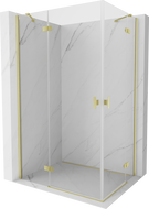 Mexen Mist H Duo душ кабина с отварящи се врати 80 x 120 см, прозрачна, златно матова - 8A5-080L-120P-55-00