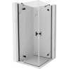 Mexen Mist H Duo врата за душ кабина 70 x 70 см, прозрачни, черни - 8A5-070L-070P-70-00