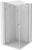 Kabина за душ Mexen Mist H L Duo отваряема 70 x 70 см, прозрачна, хром - 8A5L-070L-070P-01-00