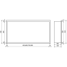 Mexen X-Wall-R стелаж за вграждане с уплътнение 90 x 30 см, инокс - 1910903010