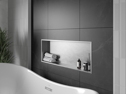 Mexen X-Wall-R нишова полица с фланец 90 x 30 cm, inox - 1910903010