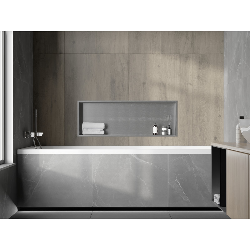Mexen X-Wall-R вградена полица с фланец 90 x 30 см, инокс - 1910903010