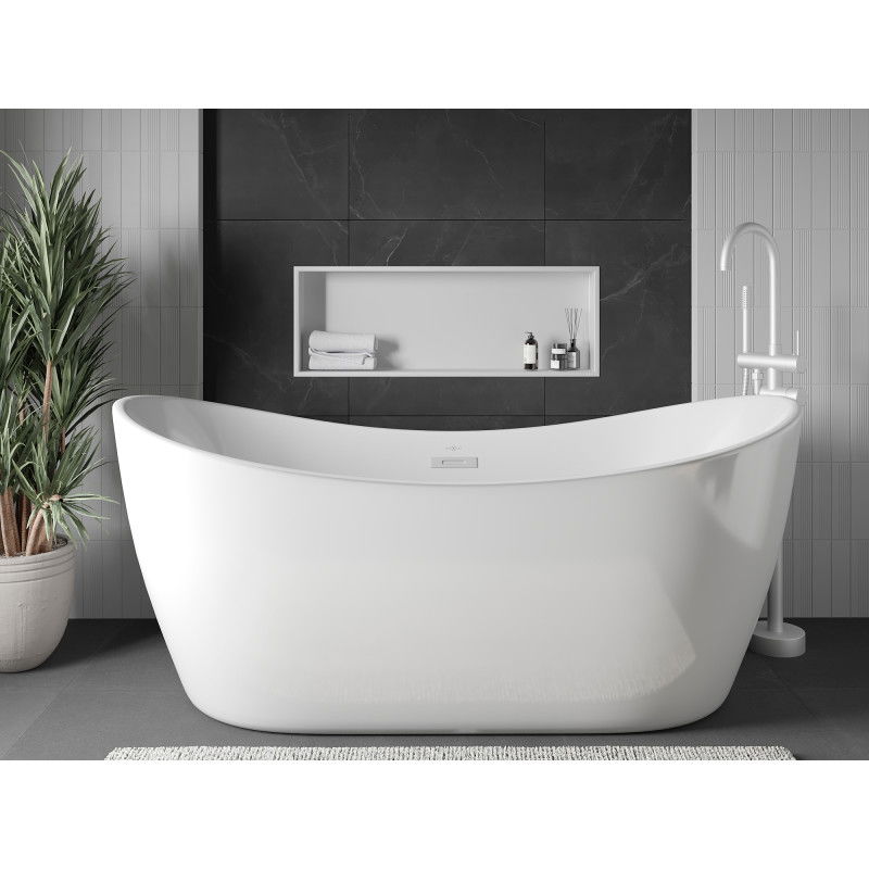 Mexen X-Wall-R нишова полица с яка 90 x 30 см, бяла - 1920903010