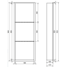 Mexen X-Wall-R нишова полица с фланец и полица 90 x 30 см, инокс - 1910903010S